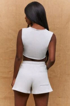 Pocket Jogger Shorts In Grey -Core Fit Shop bt0195 8 process force grey shorts and top