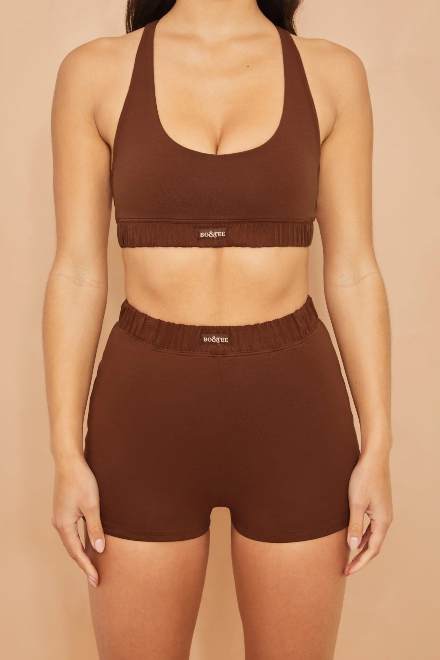 High Waisted Mini Shorts In Brown 3 High Waisted Mini Shorts In Brown