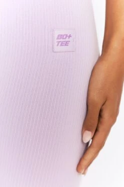 Energise Ribbed Tie Front Full Length Leggings In Lilac -Core Fit Shop bt0302 bt0304 6 energise lilac ribbed drawstring leggings feel your power ribbed cross strap crop top 6