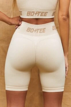 Seamless Contour Cycling Shorts In Sand -Core Fit Shop bt0315 bt0316 9 change sand seamless high neck racer crop top lean seamless high waisted cycle shorts 1