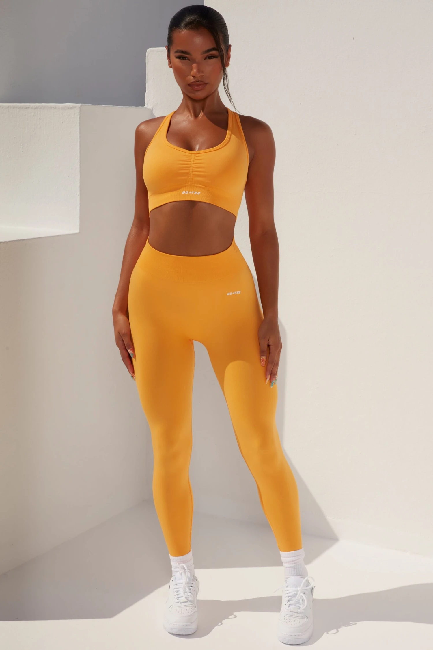 Surge Curved Waist Seamless Leggings In Light Orange 10 Surge Curved Waist Seamless Leggings In Light Orange - Image 8