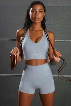 Curved Waist Seamless Mini Shorts In Light Blue 13 Curved Waist Seamless Mini Shorts In Light Blue -Core Fit Shop bt0366 bt0372 3 flash overhaul light blue