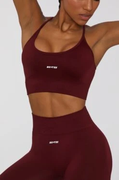 Circuit Sports Bra In Deep Red 13 Circuit Sports Bra In Deep Red -Core Fit Shop bt0383 bt0386 8 deep red seamless sports bra leggings set