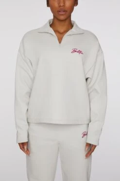 High Neck Sweater In Grey 11 High Neck Sweater In Grey -Core Fit Shop bt0401 1 uplifting grey high neck half zip sweater