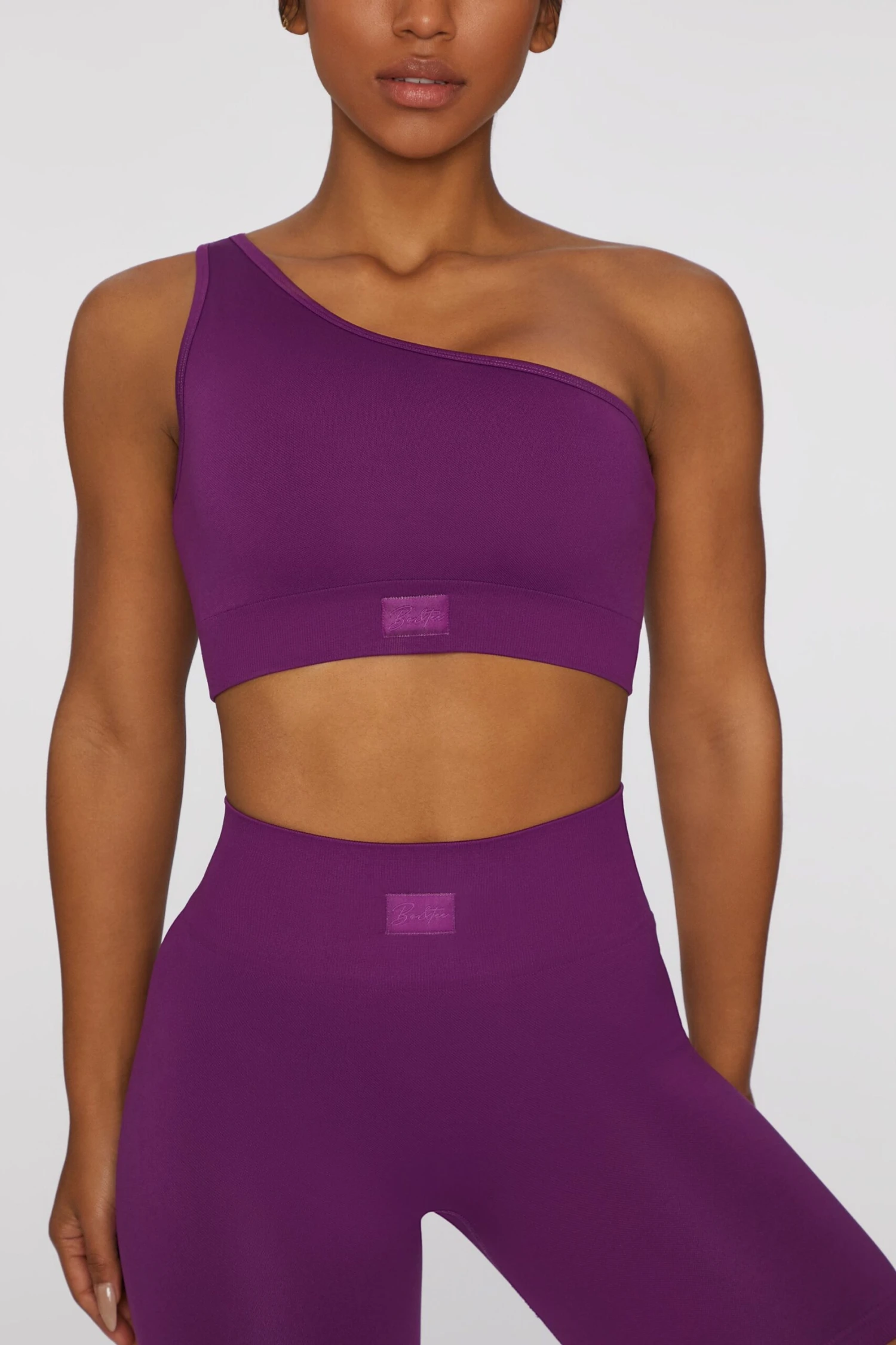 Asymmetric Crop Top In Dark Purple 4 Asymmetric Crop Top In Dark Purple - Image 2