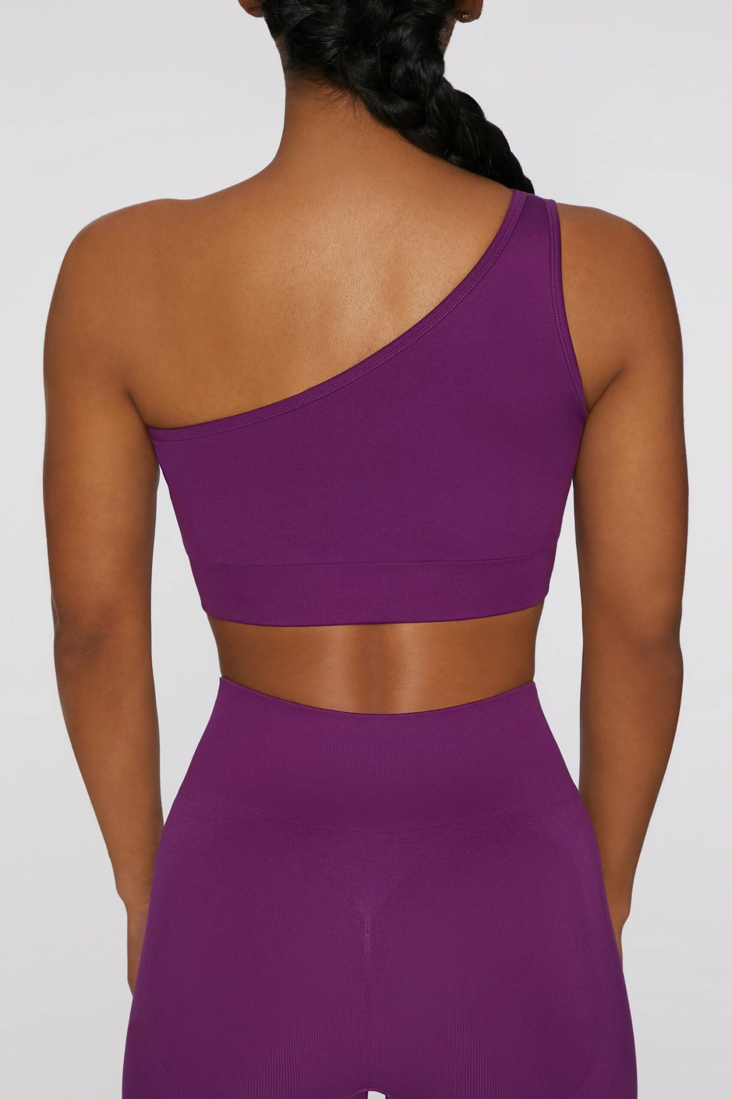 Asymmetric Crop Top In Dark Purple 5 Asymmetric Crop Top In Dark Purple - Image 3