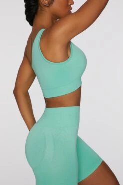 Asymmetric Crop Top In Turquoise -Core Fit Shop bt0408 3 empowered turquoise asymetric crop top