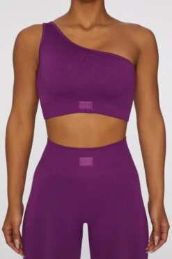 Asymmetric Crop Top In Dark Purple 11 Asymmetric Crop Top In Dark Purple -Core Fit Shop bt0408 4 empowered deep purple asymetric crop top