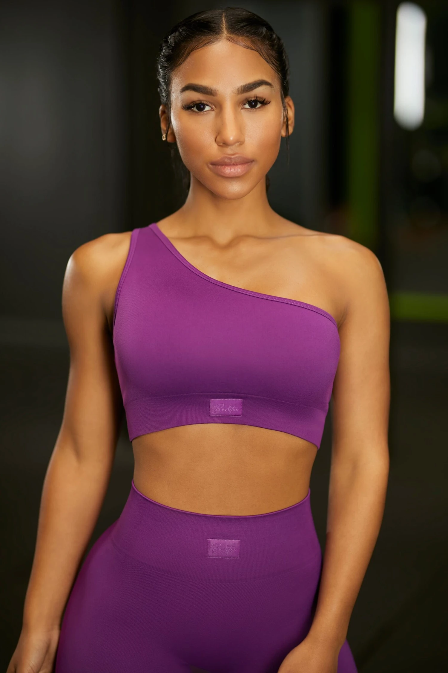 Asymmetric Crop Top In Dark Purple 3 Asymmetric Crop Top In Dark Purple