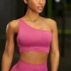Asymmetric Crop Top In Dark Pink -Core Fit Shop bt0408 6 empowered dark pink asymetric crop top