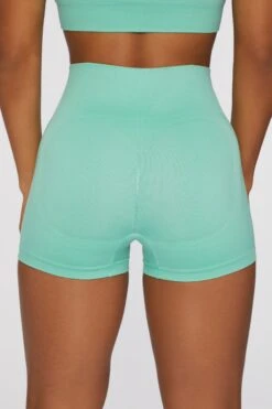 Mini Shorts In Turquoise -Core Fit Shop bt0412 3 take action turquoise mini shorts sportswear