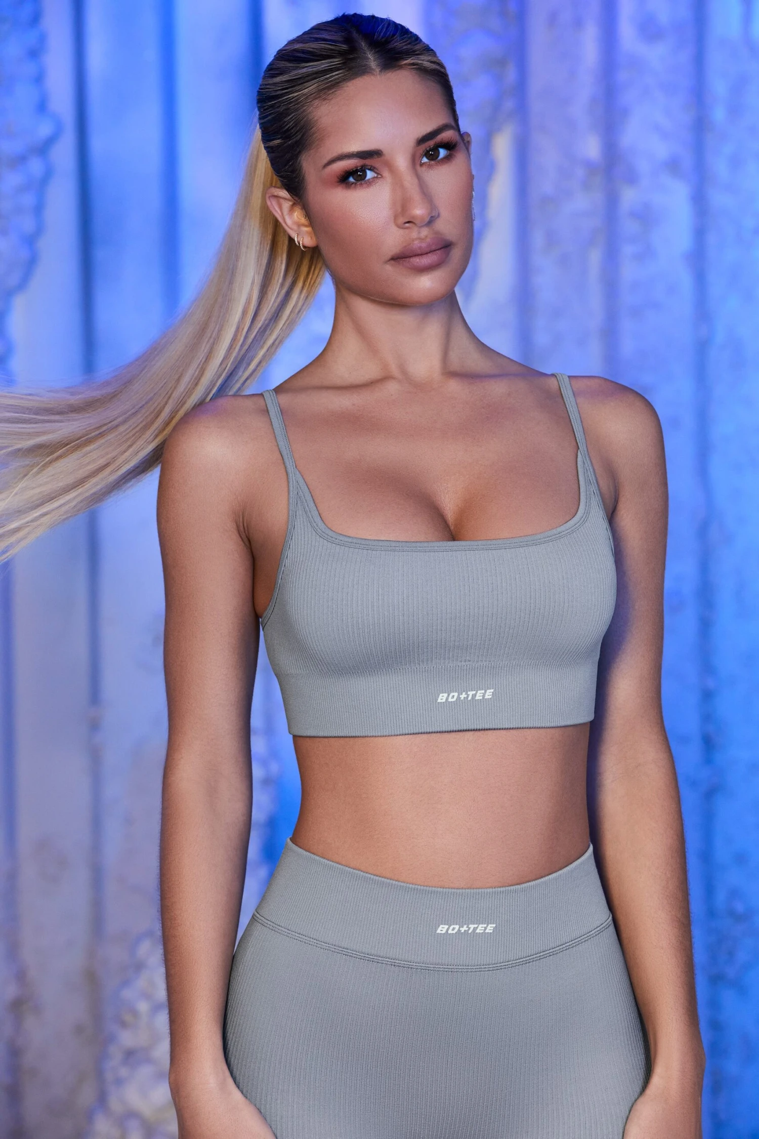 Strappy Sports Bra In Grey 6 Strappy Sports Bra In Grey - Image 4