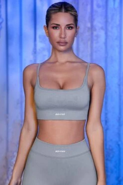 Strappy Sports Bra In Grey 17 Strappy Sports Bra In Grey -Core Fit Shop bt0431 bt0434 7 optimum off piste grey sports bra leggings set
