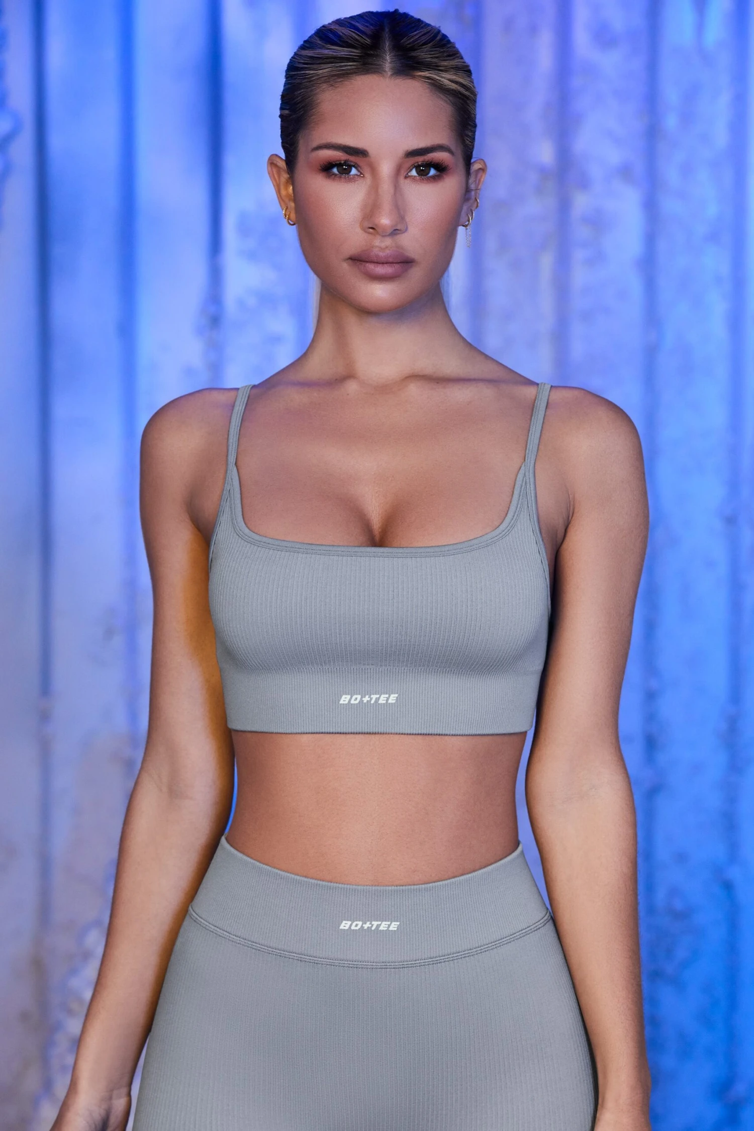 Strappy Sports Bra In Grey 8 Strappy Sports Bra In Grey - Image 6