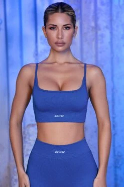 Strappy Sports Bra In Blue