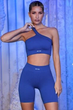 Ribbed Biker Shorts In Blue 21 Ribbed Biker Shorts In Blue -Core Fit Shop bt0432 bt0436 1 on the rink blue new peaks cycling shorts 1 1