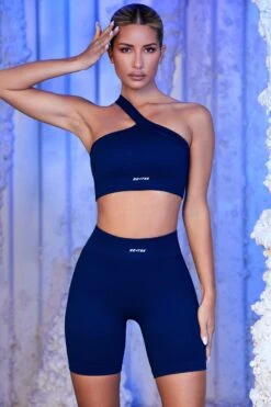 Ribbed Biker Shorts In Navy 19 Ribbed Biker Shorts In Navy -Core Fit Shop bt0432 bt0436 4 on the rink new peaks navy one strap crop top ribbed biker short 1 1