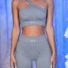 Ribbed Biker Shorts In Grey -Core Fit Shop bt0432 bt0436 5 on the rink grey new peaks cycling shorts 1