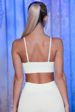 Strappy Sports Bra In White -Core Fit Shop white 2 1