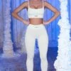 Seamless Full Length Leggings In White -Core Fit Shop white 5 2